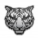 3D DIY Silver Animals Head Metal Logo Sticker Car Motorcycle Badge Emblem Decals