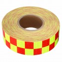 50m x 50mm Stripe Safety Reflective Self Adhesive Warning Tape Sticker
