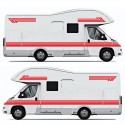 5pcs Set Side Body Stickers Graphic Stripe Decals For Camper Van Motorhome RV Caravan Boat Decoration