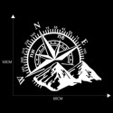 Hood Body Sticker Decal Large Compass Navigation For Camper Van Motorhome Car Boat 60x50cm