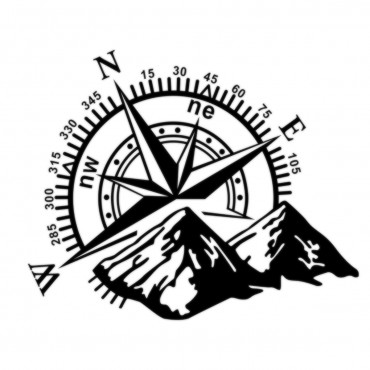 Hood Body Sticker Decal Large Compass Navigation For Camper Van Motorhome Car Boat 60x50cm