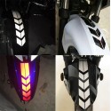 Motorcycle Reflective Stickers Wheel For Fender Waterproof Safety Warning Arrow Tape Car Decals Decoration Accessories