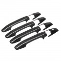 4 Pcs Carbon Fiber style Outside Door Handles Set Black For Honda Civic 2006-2011