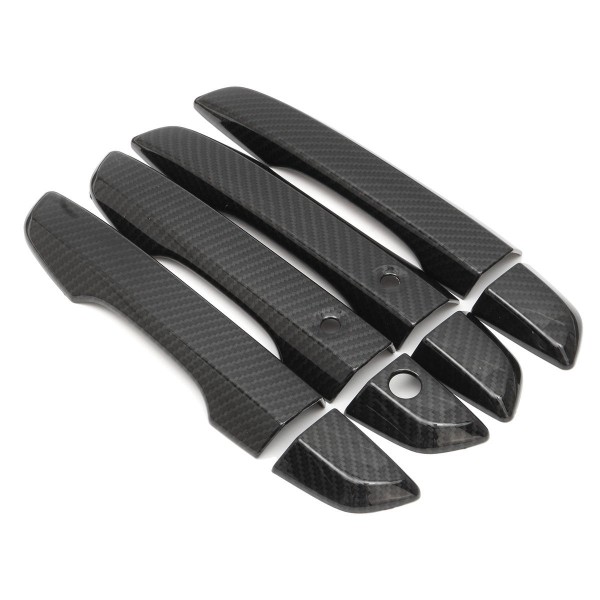 4PCS Carbon Fiber Style Exterior Door Handle Cover Trim For Honda Civic 16-17