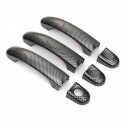 6pcs Set ABS Carbon 3 Door Handle Covers Handles For VW Transporter T5 T6 Caddy for Vans