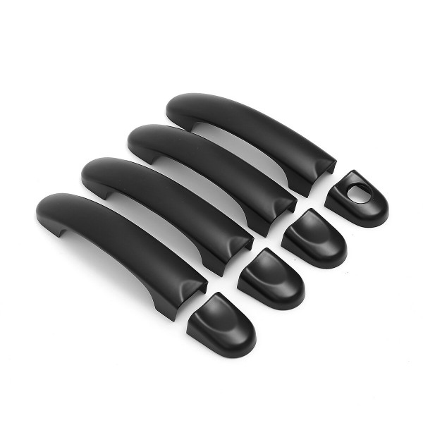 8Pcs Set Matte Black Exterior Door Handle Cover For VW Transporter T5 T6 Caddy Van