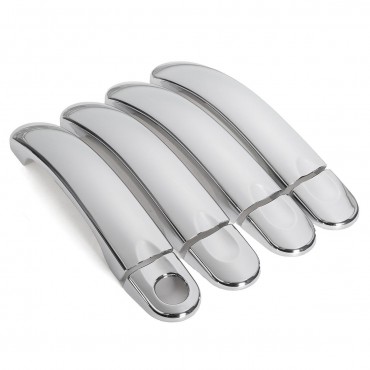 8pcs Chromed Stainless Steel Door Handle Cover Trim Set For VW Transporter T5 Caddy