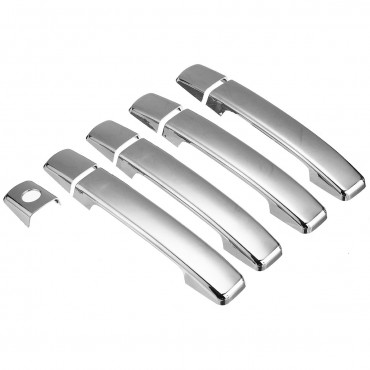 9 Pcs Chrome Plastic Outer Door Handle Cover For Nissan Navara D40 2005-2015