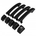 9Pcs Gloss Black Door Handle Cover Trim For Land Rover Range Vogue L322 2002-2012