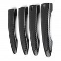 Car Carbon Fiber Door Handle Cover Trims 8PCS Kit for Nissan Qashqai Rogue X-trail 2014-2018