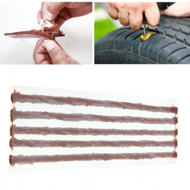 5 x Tubeless Tire Rubber Patches Tyre Puncture Repair Strip String Kit Plug Car Bike Motorcycle