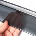Smoke Tinted Sun Rain Shade Window Visor W/ Chrome Trim for Infiniti Q50 14-18