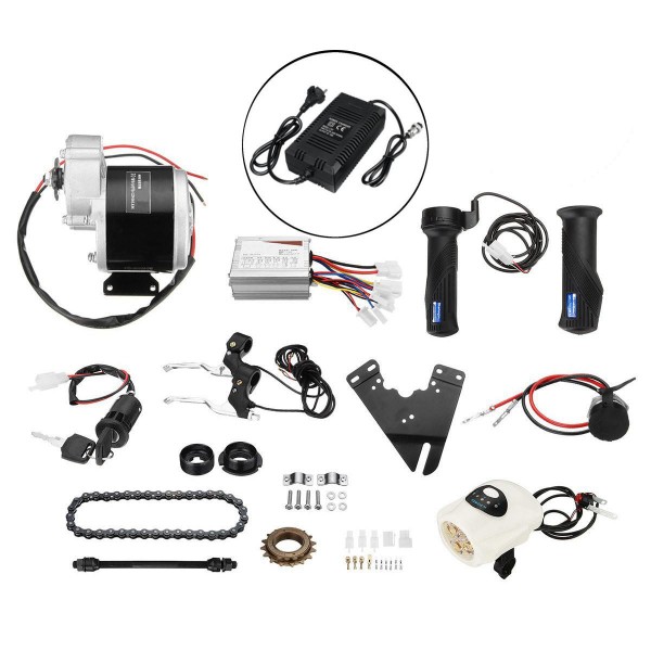 36V 350W Motorized Electric Bike Motor Controller with Charger E-Bike Scooter Conversion Kit