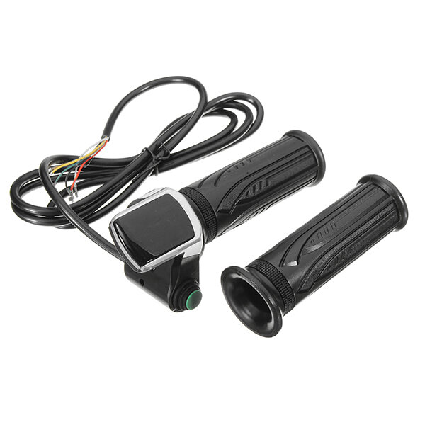 7/8 inch 24V/36V/48V LED Handlebar Grips Speed Adjustable For Mountain Electric Bike Scooter