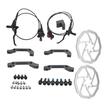 M2 Electric MTB Bike Hydraulic Brake Disc Set Front Rear Mineral Oil Lever With 160mm Rotors