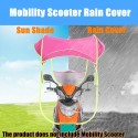 Mobility Scooter Sun Rain Wind Cover Electric Car Prevent Umbrella 2.8*0.8*0.75M