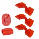 Tail Light Wire Protector + Anti Vibration Shims + kick Stand Cap for M365/M187/Pro Scooter Modified Parts Accessories