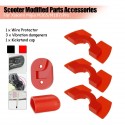 Tail Light Wire Protector + Anti Vibration Shims + kick Stand Cap for M365/M187/Pro Scooter Modified Parts Accessories