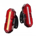 USB Rechargeable COB Bike Tail Light Bicycle Safety Cycling Warning Rear Lamp