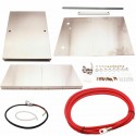 Universal Complete Aluminum Battery Tray Box Relocation Kit Polished Billet Race