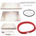 Universal Complete Aluminum Battery Tray Box Relocation Kit Polished Billet Race