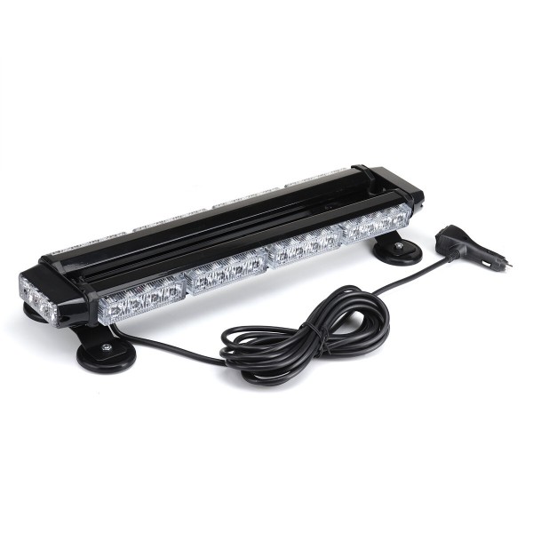 12V 20inch 38LED Car Roof Double Side Emergency Strobe Flash Light Lamp Bar White and Amber For Car Truck Boat