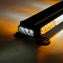 12V 24inch 46LED Car Roof Double Side Emergency Strobe Flash Light Lamp Bar White and Amber For Car Truck Boat