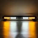 12V 24inch 46LED Car Roof Double Side Emergency Strobe Flash Light Lamp Bar White and Amber For Car Truck Boat