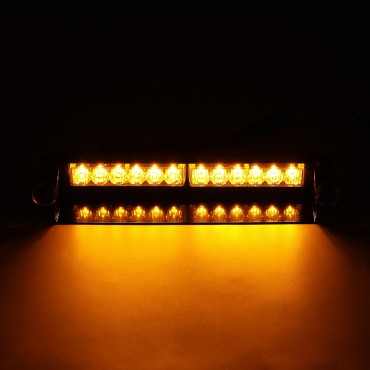 12V/24V 12LED Car Flashing Dash Warning Emergency Light Bar Recovery Strobe Amber Lamp Beacons Universal