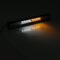 18Inch 16LED Emergency Traffic Advisor Flash Strobe Light Bar Warning Lamp White+Amber Color with Switch