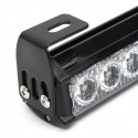 18Inch 16LED Emergency Traffic Advisor Flash Strobe Light Bar Warning Lamp White+Amber Color with Switch