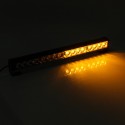 18Inch 16LED Emergency Traffic Advisor Flash Strobe Light Bar Warning Lamp White+Amber Color with Switch