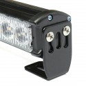 27 Inch 24W LED Emergency Flashing Light Bar Traffic Flash Strobe Lamp Yellow+White with Switch for 12V Car Truck