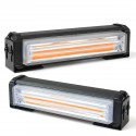 2PCS 13modes Car COB LED Amber Strobe Recover Flashing Lights Beacon Lamp