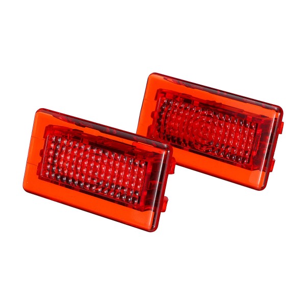 4 SMD LED Door Side Warning Signal Light High Output Interior Flash Lamp Red Upgrade 2PCS for Tesla Model S X