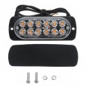 4PCS 36W 12 LED Ultra-thin Car Emergency Flashing Lights Flash Warning Strobe Lamp 12/24V Amber