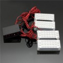 4x 22LED White Flashing Light Car Strobe Light with Controller 12V