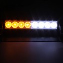 8 LED Car Strobe Flash Warning Light Emergency Sucker Wind Shield White&Amber