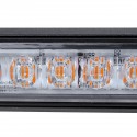 Amber LED Car Roof Emergency Warning Strobe Light Bar 17 Flash Modes Waterproof 12V-24V Truck Lorry Tractor Forklift