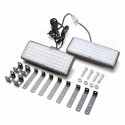 Pair LED Car Strobe Light Grille Flashing Escorting Lights Warning Light