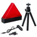 Universal Rechargeable LED Car Triangle Warning Strobe Lights Red/Yellow with Tripod Emergency Security Flash