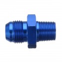 Male AN8 To 3/8inch NPT Thread Aluminum Straight Fuel Oil Hose Fitting Adapter Blue