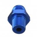 Male AN8 To 3/8inch NPT Thread Aluminum Straight Fuel Oil Hose Fitting Adapter Blue