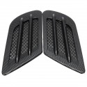 2Pcs Universal Car Bonnet Engine Cover Carbon Fiber Air Intake Flow Side Fender Vent Hood Scoop Sticker