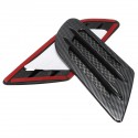 2Pcs Universal Car Bonnet Engine Cover Carbon Fiber Air Intake Flow Side Fender Vent Hood Scoop Sticker