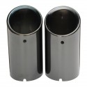 1 Pair Black Exhaust Muffler Car Tailpipe Tips for Audi A4 B8 Q5 1.8T 2.0T New
