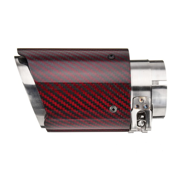 2.5 Inch 63-89mm Universal Auto Car SUV Carbon Fiber Exhaust Muffler Pipe Tail End Tip