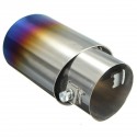 2.5inch Grilled Blue Chrome Stainless Steel Exhaust Muffler Tip Pipe Universal