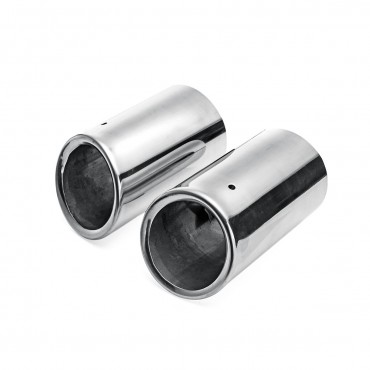 2PCS Stainless Steel Exhaust Pipe Muffler Tail Tip Pipe For Jaguar XE R Sport