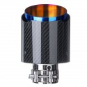 54MM Inlet 101MM Outlet Car Carbon Fiber Stainless Steel Car Rear Exhaust Tip Pipe Muffler Adapter Reducer Connector
